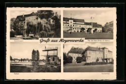 AK Hoyerswerda, Heimatmuseum, Freibad, Platz Der Roten Armee Mit Rathaus, Das Kreiskrankenhaus  - Hoyerswerda