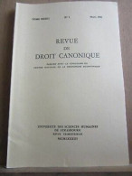 Revue De Droit Canonique Tome XXXIII N1 Mars 1983université De Strasbourg - Non Classés