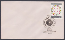 Inde India 1995 Special Cover AMUL, Milk Cooperative, Dairy, Farming, Cattle, Pictorial Postmark - Storia Postale