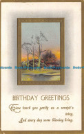 R103453 Birthday Greetings. Time Touch You Gently As A Seraphs Wing. Series 100 - Wereld