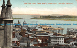 R102846 View From Notre Dame Looking Down The St. Lawrence. Montreal. Valentine. - Wereld