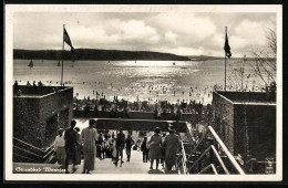 AK Berlin-Wannsee, Besucher Im Strandbad  - Wannsee