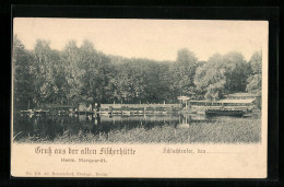 AK Berlin-Schlachtensee, Bootsanleger An Der Alten Fischerhütte  - Zehlendorf