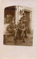 CARTE PHOTO ALLEMANDE - OFFICIERS A ETRAYE PRES DE DAMVILLERS - SIVRY SUR MEUSE - GUERRE 1914 1918 - War 1914-18