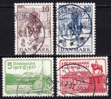 1937. Denmark. King Christian X - Silver Jubilee. Used. Mi. Nr. 237-40 - Usati