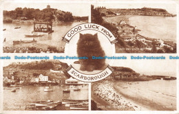 R102416 Good Luck From Scarborough. Valentine. Photo Brown. 1950. Multi View - Monde