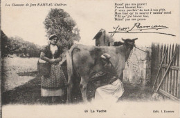 C17-18) LES CHANSONS DE JEAN RAMEAU ILLUSTREES - LA VACHE - ( 2 SCANS ) - Sonstige & Ohne Zuordnung