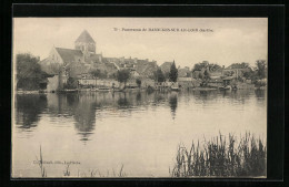 CPA Bazouges-sur-le-Loir, Vue Générale, L`Eglise  - Other & Unclassified