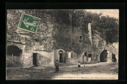 CPA Marcon, Pres Chateau-du-Loir, Ferme Entierement Dans Le Roc  - Chateau Du Loir