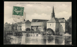 CPA Nogent-sur-Loir, Le Moulin, L`Eglise  - Other & Unclassified