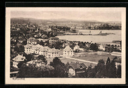 AK Konstanz Am Bodensee, Blick über Die Gesamte Stadt Zu Den Schiffsanlegestegen Hin  - Konstanz