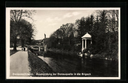 AK Donaueschingen, Ausmündung Der Donauquelle In Die Brigach  - Donaueschingen