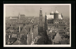 AK Augsburg, Blick Auf Rathaus Und Dom  - Augsburg