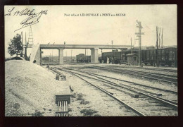 55 - LEROUVILLE - PONT VERS PONT-SUR-MEUSE EN CONSTRUCTION SUR LES VOIES DE CHEMIN DE FER - EDITEUR JURY-THIRION - Lerouville