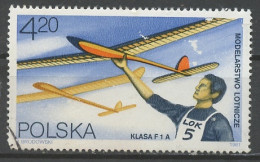 Pologne - Poland - Polen 1981 Y&T N°2576 - Michel N°2760 (o) - 4,20z Planeur F1A - Gebraucht