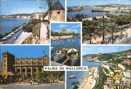 72484503 Palma De Mallorca Uferstrasse Windmuehle Hafen Arena Strand Palma - Sonstige & Ohne Zuordnung