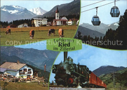 72484262 Ried Zillertal Telansicht Gasthof Seilbahn Eisenbahn Ried Im Zillertal - Sonstige & Ohne Zuordnung