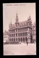 Cp, Belgique, Bruxelles, Grand'Place, Maison Du Roi, Attelages, Vierge, Cliché F. Walschaerts - Monuments, édifices