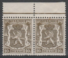 Belgique - N°420 (paire Bdf) ** - Pli Accordéon - 1935-1949 Small Seal Of The State