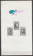 Feuillet N&B Belgica 72 (N°1627 + 1629 + 1631) - B&W Sheetlets, Courtesu Of The Post  [ZN & GC]