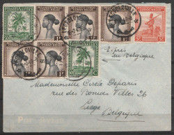 Congo Belge - L. Affr. N°234x2 + 237x5 + 243 Càd LEOPOLDVILLE /15-7-1946 Pour LIEGE - "Exprès En Belgique" - Storia Postale