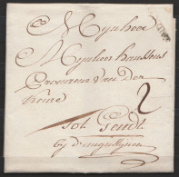 L. Datée 5 Juillet 1795 De ST-AMAND Pour GENDT - Griffe "GRAMONT" - 1794-1814 (French Period)