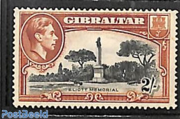 Gibraltar 1938 2Sh, Perf. 14, Stamp Out Of Set, Unused (hinged), Art - Sculpture - Escultura