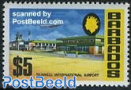 Barbados 1970 5$, Stamp Out Of Set, Mint NH, Transport - Aircraft & Aviation - Avions