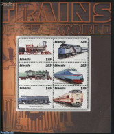 Liberia 2001 Locomotives 6v M/s, Standard 4-4-0, Mint NH, Transport - Railways - Treni