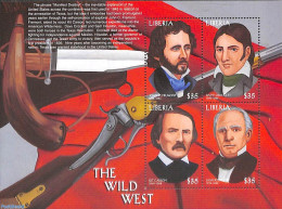 Liberia 1999 Wild West Personalities 4v M/s, Mint NH, History - Various - History - Weapons - Ohne Zuordnung