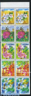 Japan 2000 Flowers 2x5v [++++] From Booklet, Mint NH, Nature - Flowers & Plants - Nuovi
