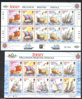 Jersey 2003 Lighthouses 3 M/ss, Mint NH, Various - Lighthouses & Safety At Sea - Phares