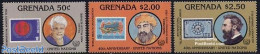 Grenada 1985 40 Years UNO 3v, Mint NH, Health - History - Science - Health - United Nations - Telephones - Stamps On S.. - Telecom
