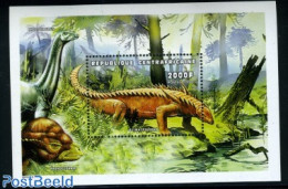 Central Africa 1999 Preh. Animals S/s, Mint NH, Nature - Prehistoric Animals - Prehistóricos