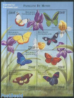 Central Africa 2000 Butterflies 8v M/s (8x280F), Mint NH, Nature - Butterflies - Flowers & Plants - Central African Republic