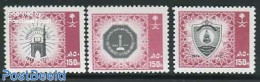 Saudi Arabia 1989 Definitives 3v, Mint NH, History - Science - Coat Of Arms - Education - Arabie Saoudite