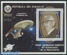 Paraguay 1979 H. Oberth, Star Trek S/s, Mint NH, Transport - Space Exploration - Art - Science Fiction - Zonder Classificatie