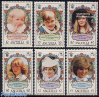 Anguilla 1982 Princess Diana 6v, Mint NH, History - Charles & Diana - Kings & Queens (Royalty) - Familias Reales