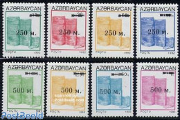 Azerbaijan 1995 Overprints 8v, Mint NH, Various - Lighthouses & Safety At Sea - Leuchttürme