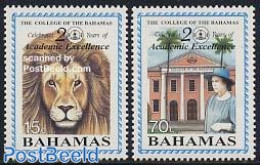 Bahamas 1995 College 2v, Mint NH, Nature - Science - Animals (others & Mixed) - Cat Family - Education - Andere & Zonder Classificatie