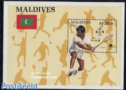 Maldives 1988 Olympic Games S/s, Mint NH, Sport - Olympic Games - Tennis - Tenis