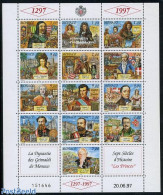 Monaco 1997 Grimaldi Dynasty 13v M/s, Mint NH, History - Performance Art - Sport - Transport - Various - History - Kin.. - Unused Stamps
