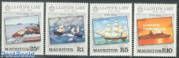 Mauritius 1984 Lloyds List 4v, Mint NH, Transport - Various - Ships And Boats - Banking And Insurance - Schiffe