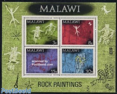 Malawi 1972 Cave Paintings S/s, Mint NH, Nature - Cats - Art - Cave Paintings - Préhistoire