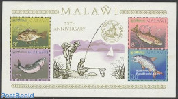 Malawi 1974 Fishing Sports S/s, Mint NH, Nature - Transport - Fish - Fishing - Ships And Boats - Fische