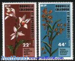 New Caledonia 1977 Orchids 2v, Mint NH, Nature - Flowers & Plants - Orchids - Neufs