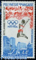 French Polynesia 1975 Pre Olympic Year 1v, Mint NH, Nature - Sport - Flowers & Plants - Olympic Games - Neufs