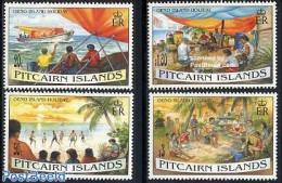 Pitcairn Islands 1995 Tourism, Oeno Festival 4v, Mint NH, Performance Art - Sport - Transport - Various - Music - Voll.. - Muziek