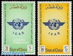 Qatar 1984 ICAO 2v, Mint NH, Transport - Aircraft & Aviation - Avions