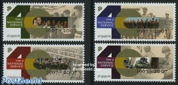 Singapore 2007 40 Years National Service 4v, Mint NH, History - Militarism - Militaria